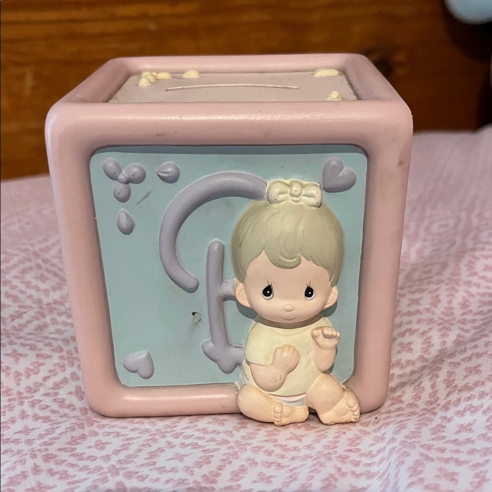 1990 Precious Moments Baby Block Bank
